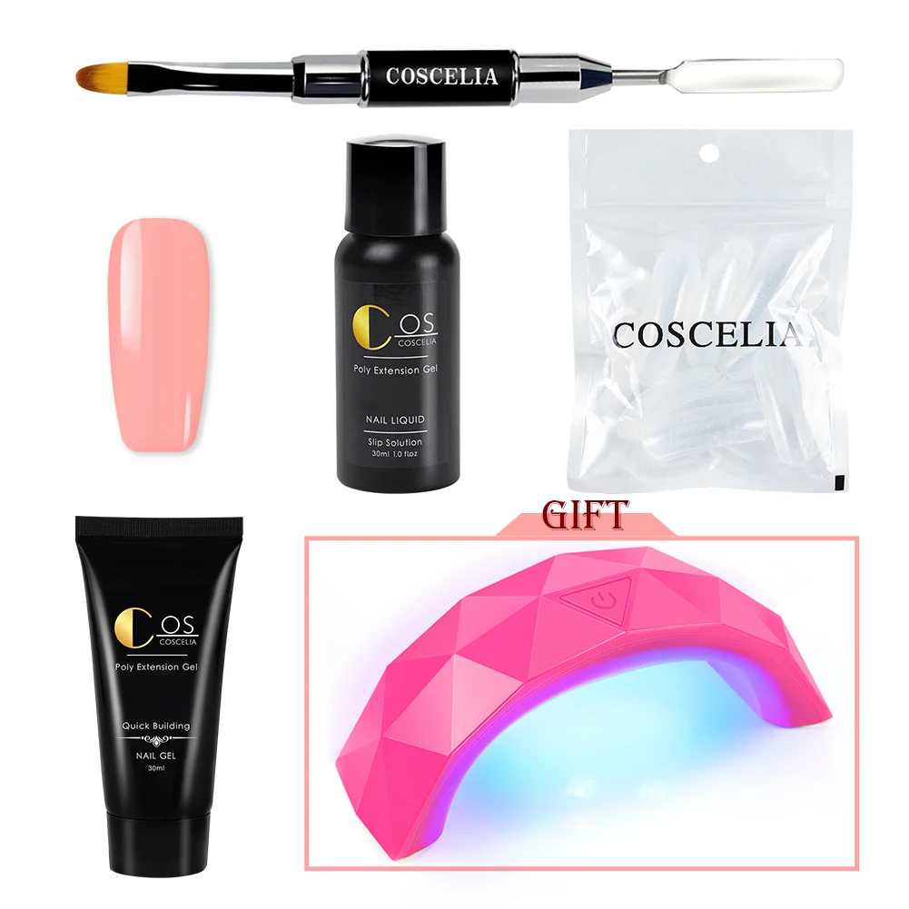Set 07 COSCELIA Светодиодный УФ поли гель Лаки лак для ногтей Гель-лак поли-моментальный эффект! УФ гель Quick строитель расширение камуфляж - Цвет: Set 07