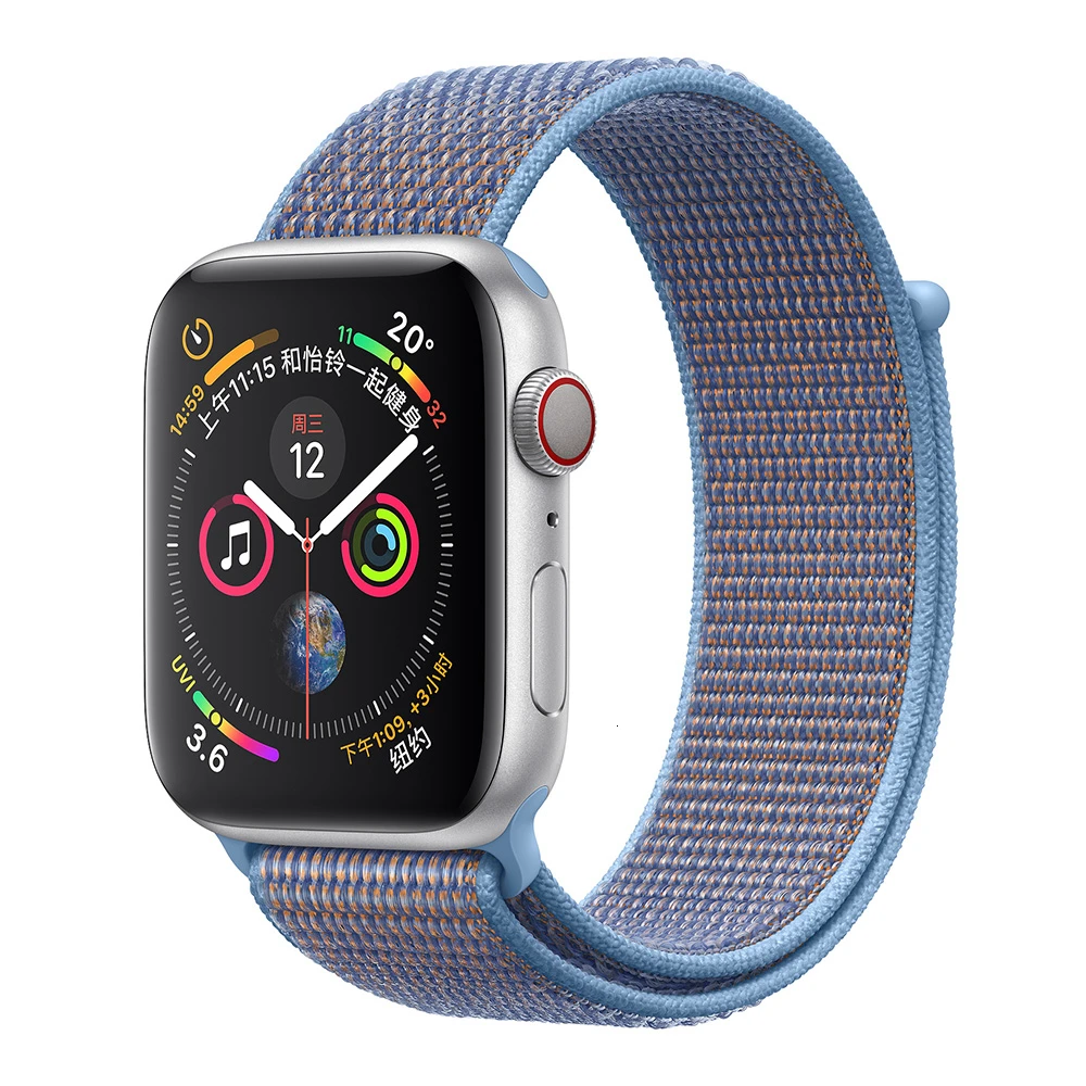 Нейлоновый ремешок для Apple Watch series 5 44 мм iwatch 42 мм ремешок 38 мм 40 мм iwatch sreies 4 3 2 pulseira браслет ремешок для часов - Цвет ремешка: Cerulean