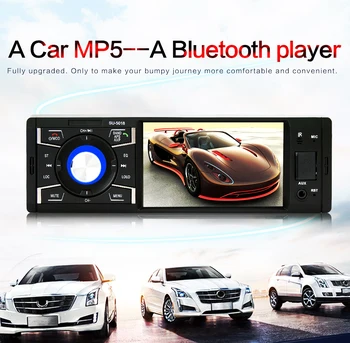 

1 Din 4 Inch Car Radio MP5 Player Auto Stereo Quality Music Player Bluetooth USB TF Card AUX Spport Rear View Camera Autoradio