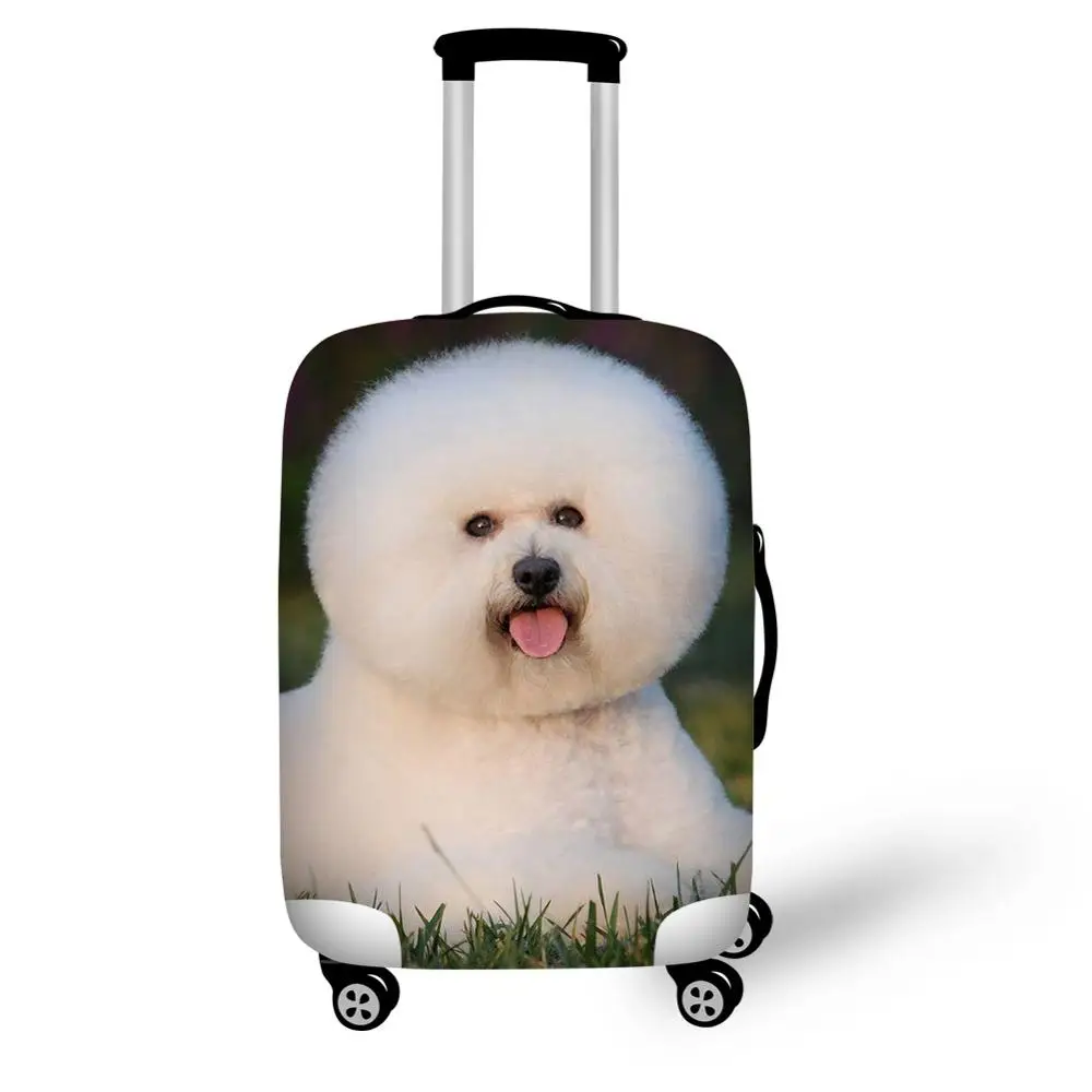 L2814 Розовый чехол для багажа с принтом Bichon Frise, эластичный чехол для багажа 18-30 дюймов, эластичный чехол для багажа, чехол для чемодана на молнии для путешествий - Цвет: L2814