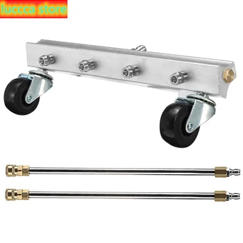 

Pressure Washer Chassis Cleaner car water broom 1/4 inch plug for quick disconnect 4000 Psi with 2 15 inch extension bars 4