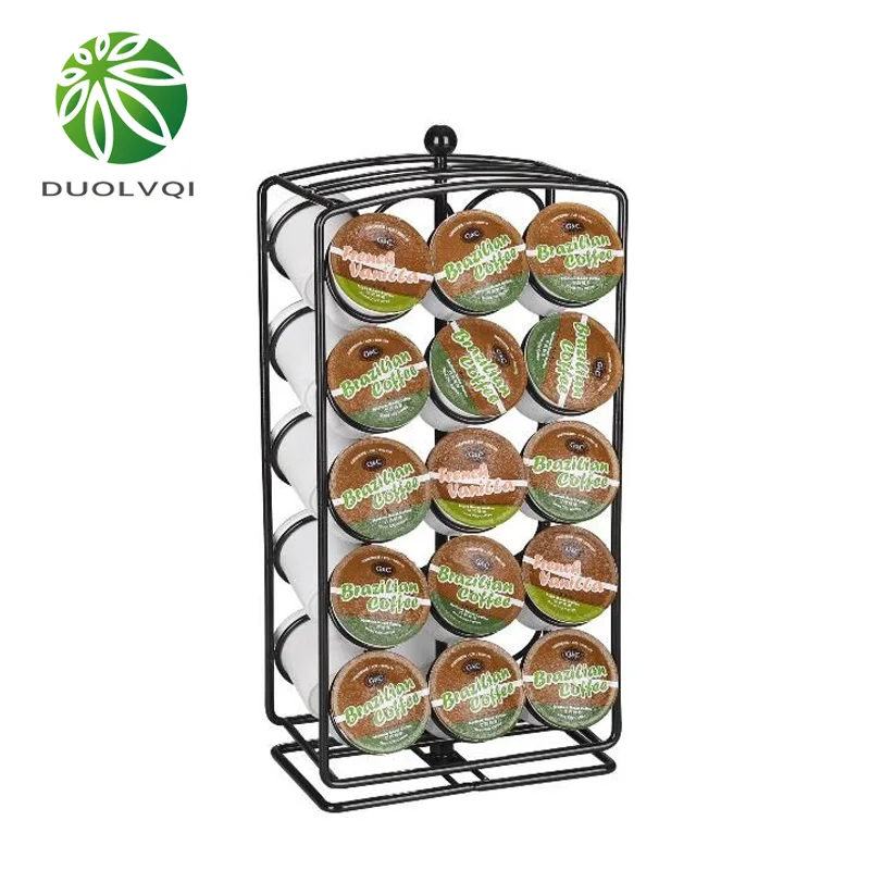

Duolvqi Rotating Coffee Pod Holder Rack Coffee Capsule Stand Capsules Storage for 30 PCS Dolce Gusto Capsules