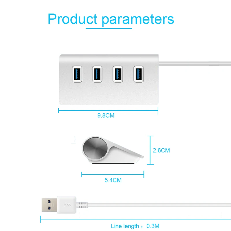 BKSCY usb-хаб 3,0 Мульти Usb разветвитель 4 порта Высокоскоростной HAB 4 Usb 3,0 порт расширения для настольных ПК ноутбук адаптер usb-хаб