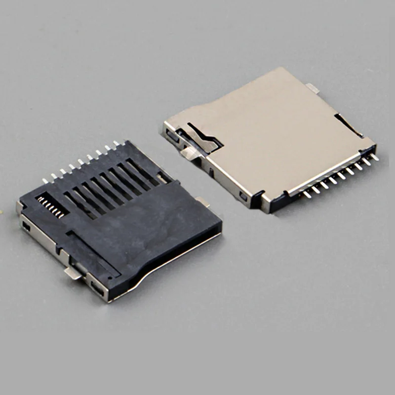 10 шт./лот Push-Push Тип TF Micro SD карты гнездо адаптера автоматический разъем печатной платы тонущий ногой 9pin