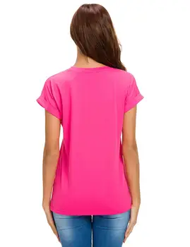 

Womens Short Sleeve Loose T Shirts Cotton Casual Tops Solid O-Neck