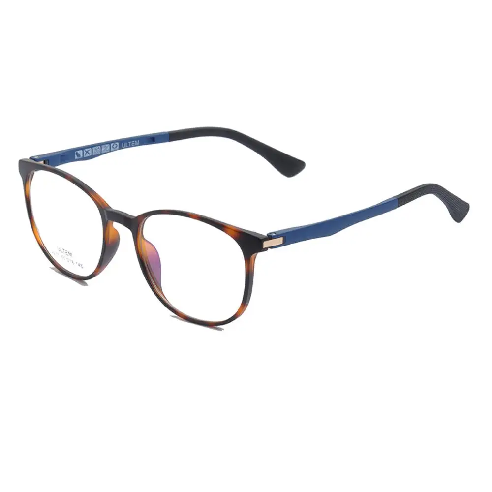 ULTEM Glasses Frame Women Ultralight Round Glasses Prescription Optical Myopia Eyeglasses Frame Men Eyewear DD1518 - Цвет оправы: Tortoise