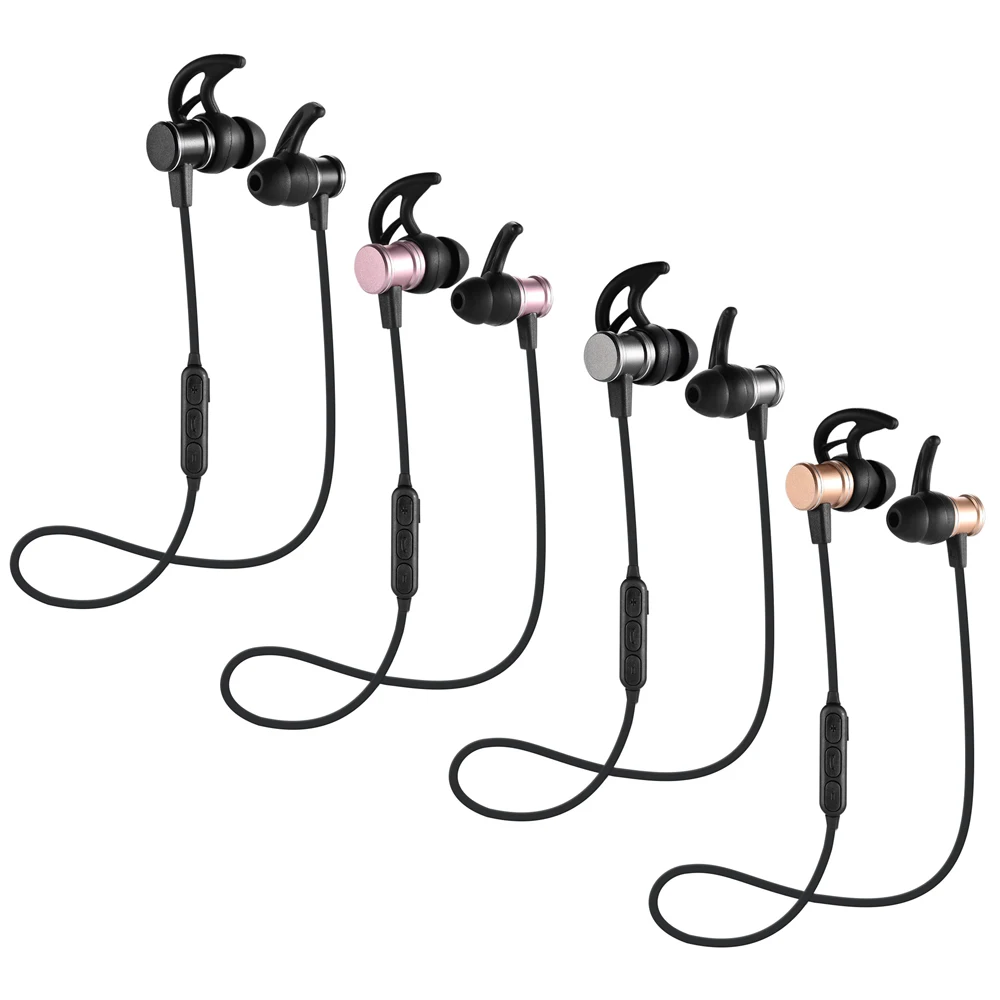 Magnetic Wireless Bluetooth Earphone Stereo Sports Earbuds Wireless in ear Headset with Mic For IPh Xiaomi OPPO VIVO PC