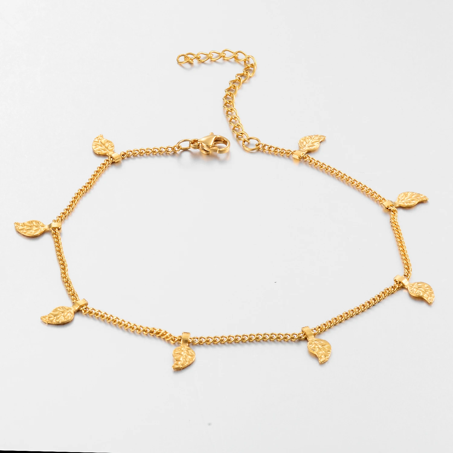 Stainless Steel Bracelet Neo-Gothic Stainless Steel Gold Color Exotic Link Chain Bracelet Anklet On Foot For Women High Quality Fashion Jewelry