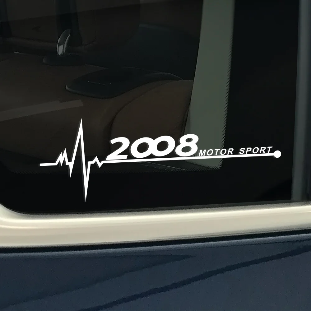 Внутреннее автомобильное отражающее ПВХ Декор боковое окно Стикеры для peugeot 206 307 308 407 207 3008 208 508 2008 301 408 607 4008 5008 аксессуары - Название цвета: For 2008