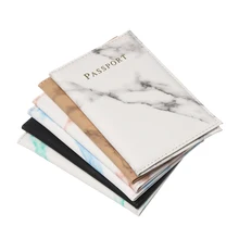 Женский чехол для паспорта из искусственной кожи с милым мраморным узором, дизайнерские чехлы для паспорта
