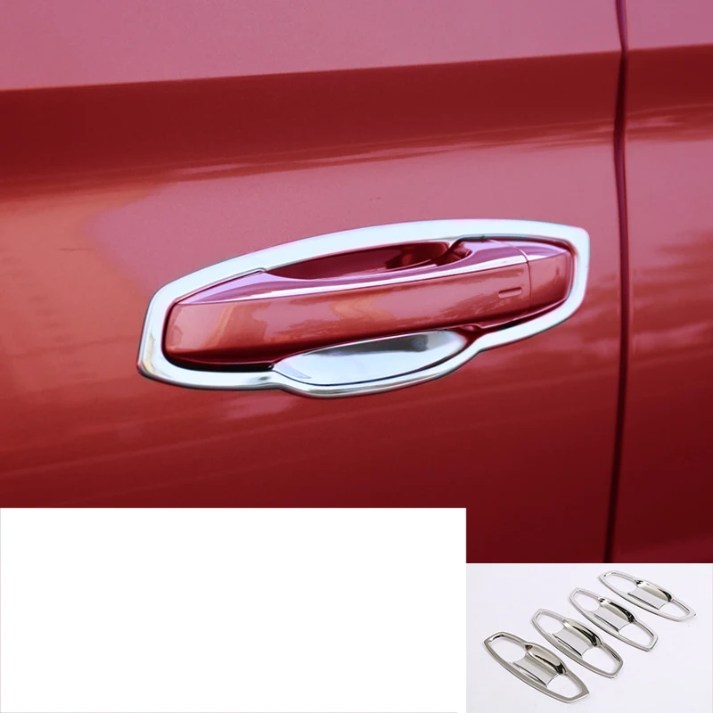 Lsrtw2017 нержавеющая сталь двери автомобиля чаши Панель Планки для Skoda Kodiaq Karoq Gt интерьер молдинги аксессуары - Название цвета: kodiaq gt silver