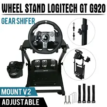 Condução de corrida simulador cockpit volante suporte para logitech g920 g29 universal dobrável volante ps4 apoio da roda