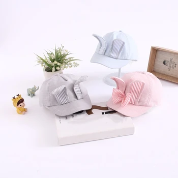 

Cute Baby Hat Spring Summer Baby Girl Baseball Cap Rabbit Ear bow Kids Hat Girls Sun Hats for Children