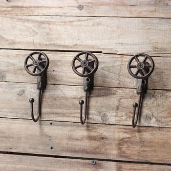

2pcs / lot height 13.5CM Industrial loft Retro style cast iron wall hook decorative hooks for clothes