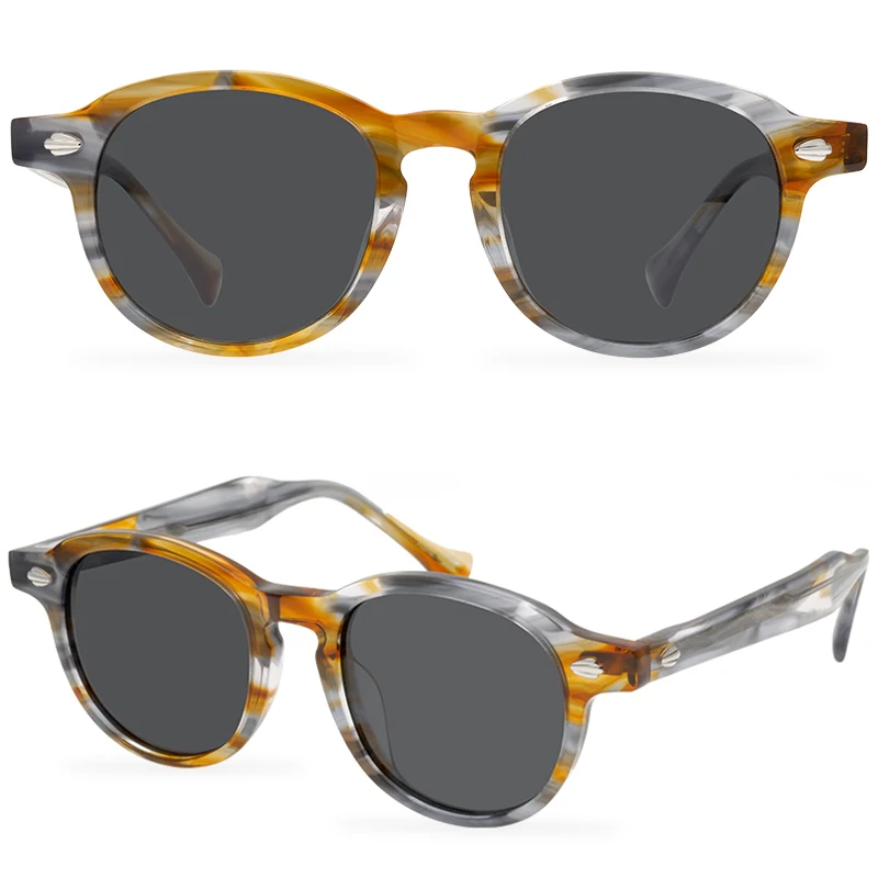 

Fashion Classic Polarized Sunglasses Unisex Round Square Acetate Glasses