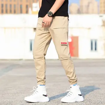 

2020 Pockets Cargo Harem Pants Mens Casual Joggers Baggy Tactical Male Trousers Harajuku Streetwear Hip Hop Fashion Men Pants