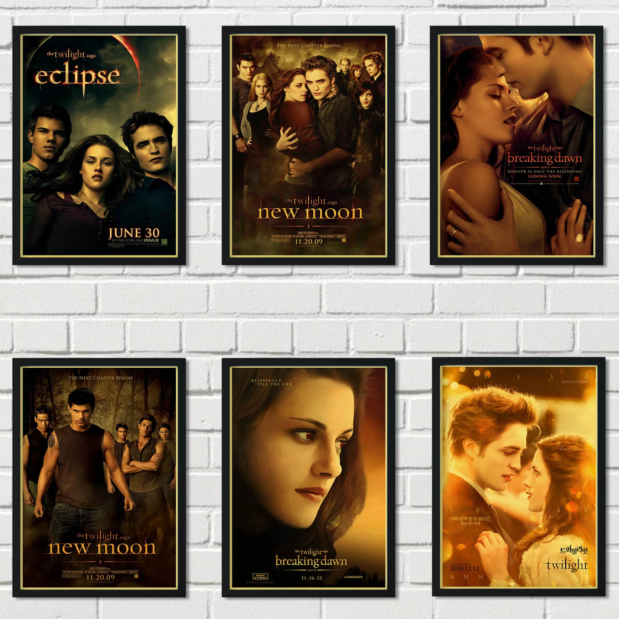 Home Wall Vintage Style Art Deco Kraft Poster American Love Thriller Vampire Movie he Twilight Saga: Breaking Dawn a83 | Дом и сад