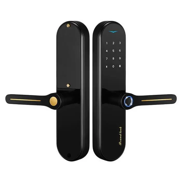 HOJOJODO Smart Door Lock Fingerprint Lock Security Intelligent Lock Smart Touch Screen Password RFID Unlock Hotels Home