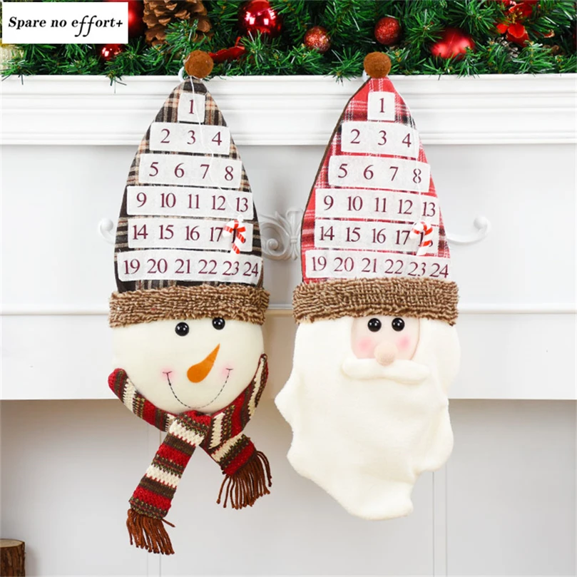 

Santa Claus Snowman christmas calendar birthday calendar Merry Christmas Navidad Advent Calendar New Year adornos de navidad
