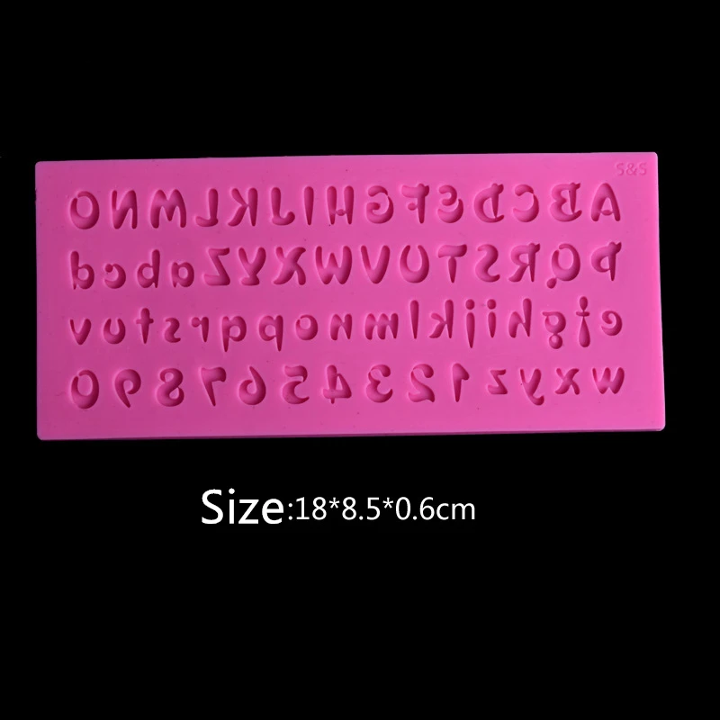 Aomily 0-9 A-Z цифры буквы Fondant(сахарная) силиконовая форма для свеч кондитерский шприц для украшения изделий инструмент форма для выпечки пирожных с шоколадной начинкой кухонная форма для самодельной выпечки украшения