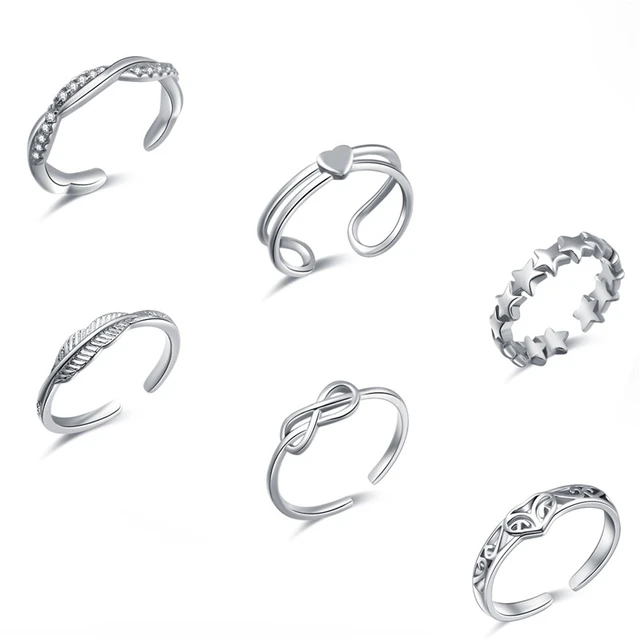 24pcs/set Adjustable Toe Rings for Women Open Ring Women Beach Foot Jewelry  Set | eBay