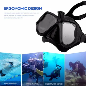 

Hot Dropship Professional Underwater Camera Diving Mask Scuba Snorkel Swimming Goggles for GoPro Xiaomi SJCAM Sports Camera