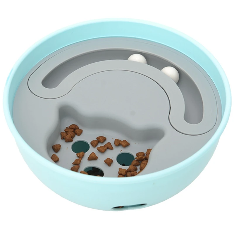 Интерактивная игрушка для кошек IQ Treat Ball умнее игрушки для домашних животных пищевой шар диспенсер для еды для кошек игровые мячи принадлежности для домашних животных - Цвет: Blue