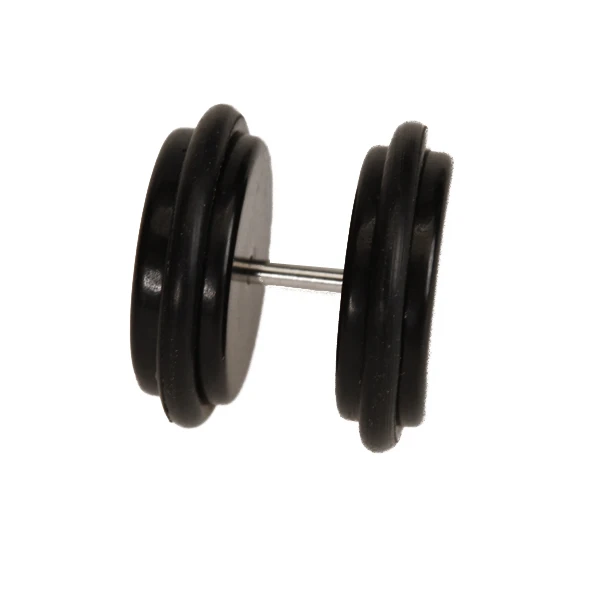 Pack of 2 PCS 18G Ear Studs Plug Artificial Ear Plug Ear Taper Ear Stretcher Fashion Jewelry Black