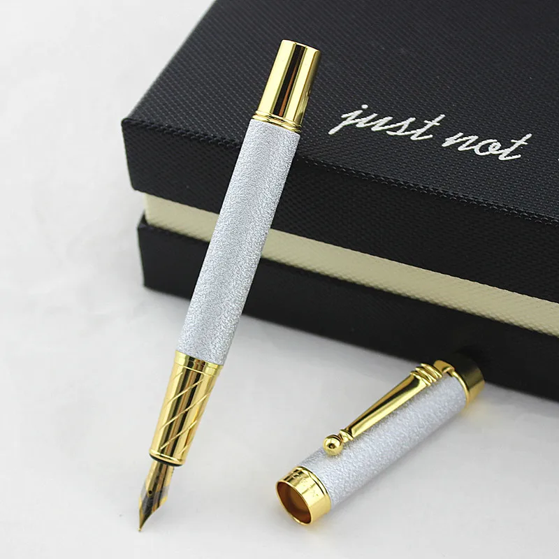 Чернильная ручка бренд перьевая ручка высокого качества класса люкс Бизнес Подарочный металлический письменная ручка отправить подарок - Цвет: T