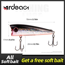 Special Offers ARDEA Topwater Popper minnow hard bait Fishing Lure 7cm 11g isca artificial Wobblers winter wimbait Black fish catfish Bait Special Offers ARDEA Topwater Popper minnow hard bait Fishing Lure 7cm 11g isca artificial Wobblers winter wimbait Black fish catfish Bait