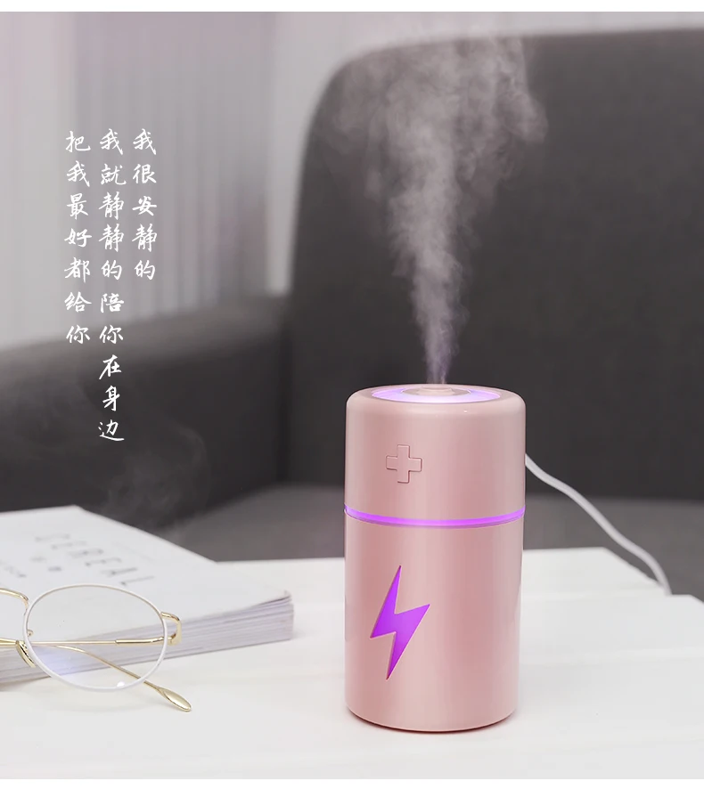 Увлажнитель воздуха Mini-Luftbefeuchter Zuhause USB Diffusor Lila Licht Desinfektion Autospritze диффузор эфирного масла