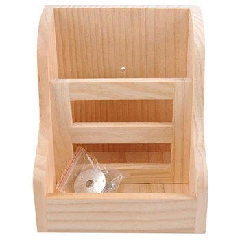 

Rabbit Hay Feeder 2 in 1 Wooden Food Manger for Bunny Guinea Pig Chinchilla Small Animals