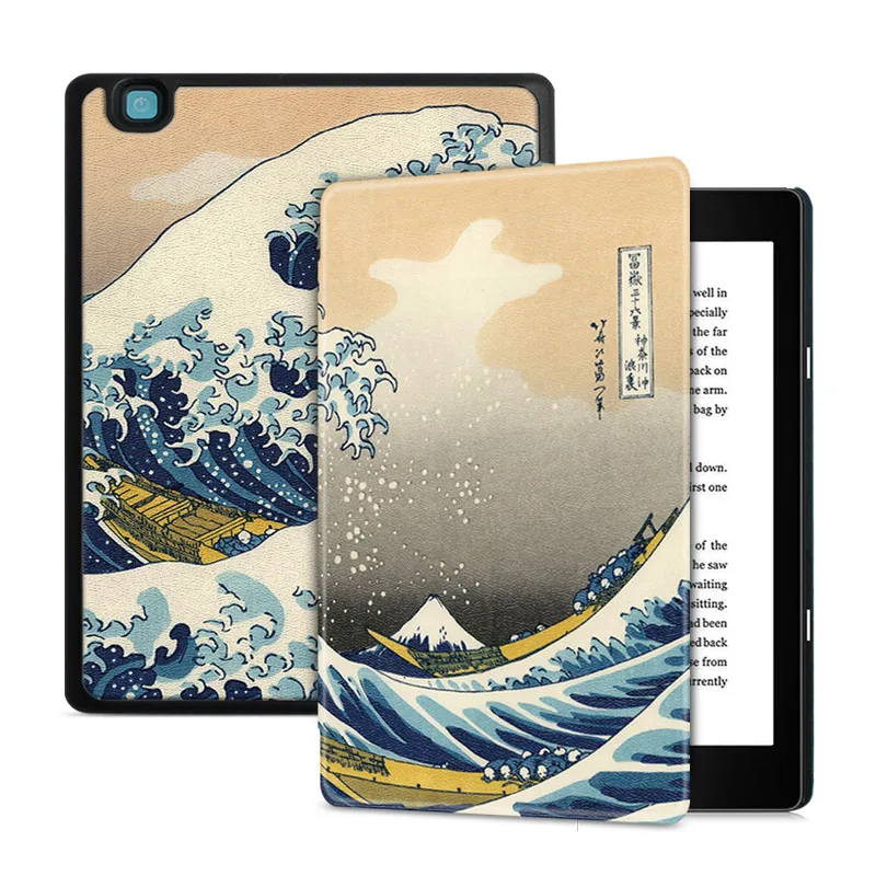 Чехол BOZHUORUI для 6,8 дюймов Kobo Aura H2O Edition 2(модель N867-)-Ультра легкий Чехол Smart Shell с функцией автоматического сна/пробуждения - Цвет: Surfriding