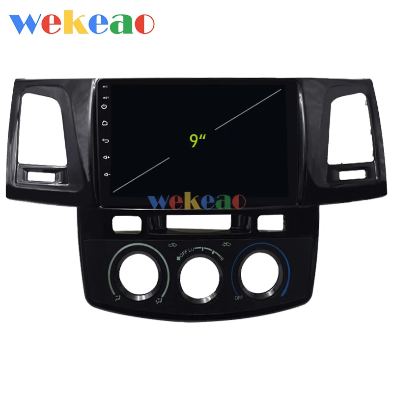 Wekeao сенсорный экран " Android 9,0 Автомагнитола для Toyota Hilux Fortuner Android авто gps навигация 2012