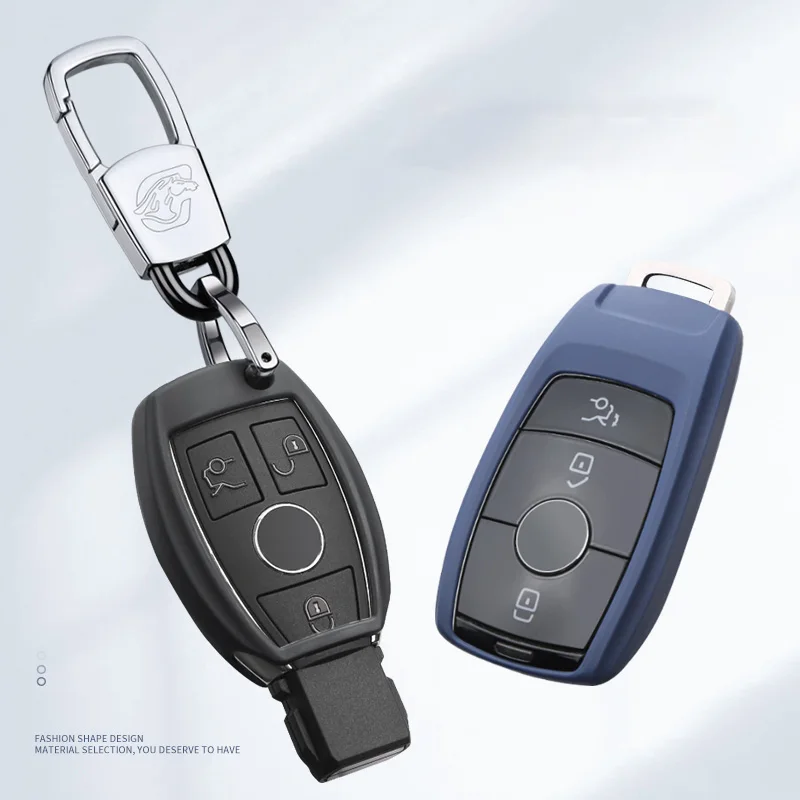 Чехол для автомобильного ключа и цепь Mercedes Benz C/E/S/GL Class C200 E260 защита ключей