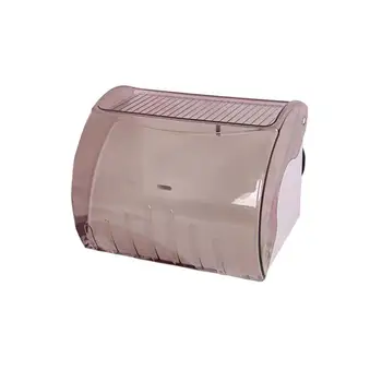 

1pc Tissue Box Rectangle Waterproof Wall Mounted Roll Tissue Box Toilet Paper Holder for Hotel Home Bathroom Office