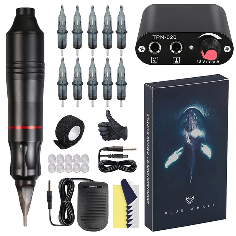 Tattoo Machine Kit DCA Interface Permanent Makeup Rotary Pen with Cartridges Needles for Artists Body Art | Красота и здоровье