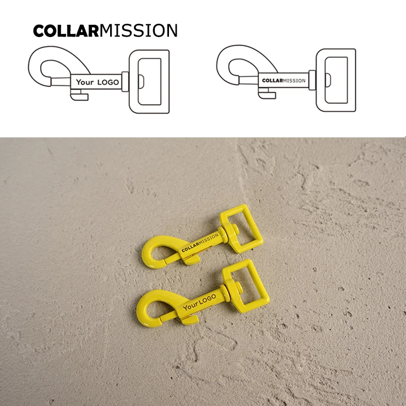 Yellow colored baking paint dog clip durable and strong swivel hook We provide laser engraving service customize LOGO CPK20Y | Дом и сад