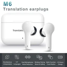 

Mini M6 Translation Headphones 127 Languages Instant Translated Smart Voice Translator Wireless Bluetooth Translator Earphone