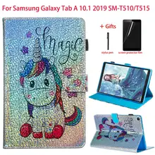 Для Samsung Galaxy Tab A 10,1 SM-T510 SM-T515 Чехол подставка планшет PU кожаный чехол для Galaxy Tab A 10,1 дюймов чехол+ подарок
