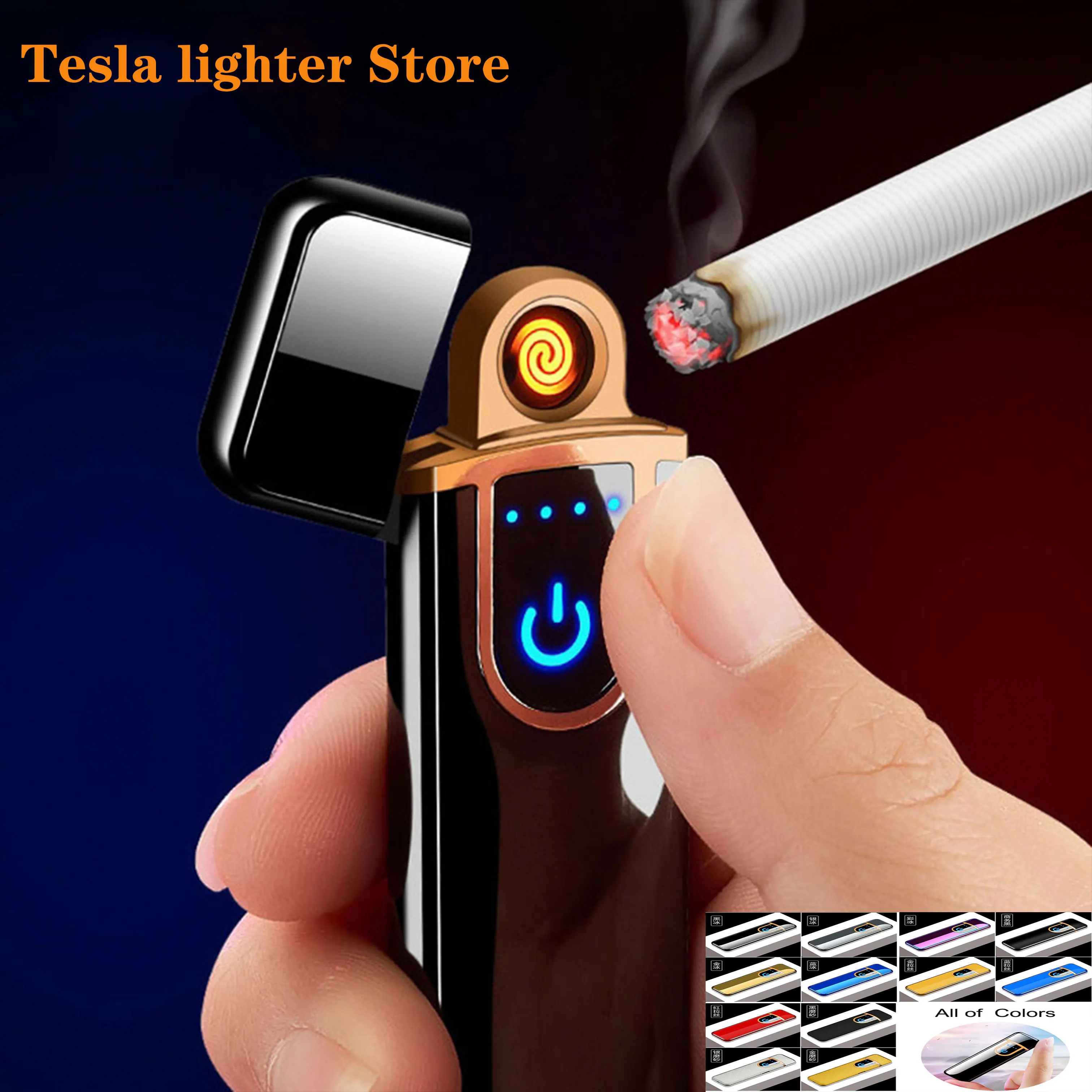 

Mini Smart Electronic Touch Screen USB Cool Lighter Intelligent Creative Electric Funny Cigar Charging Windbreak Cigar Pen