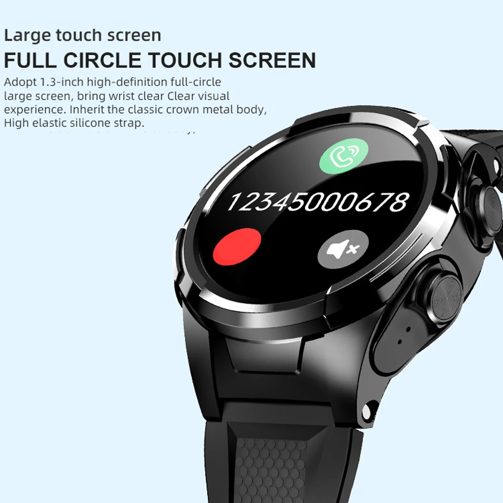 S201 Smart Watch Men Bluetooth Earphones Body