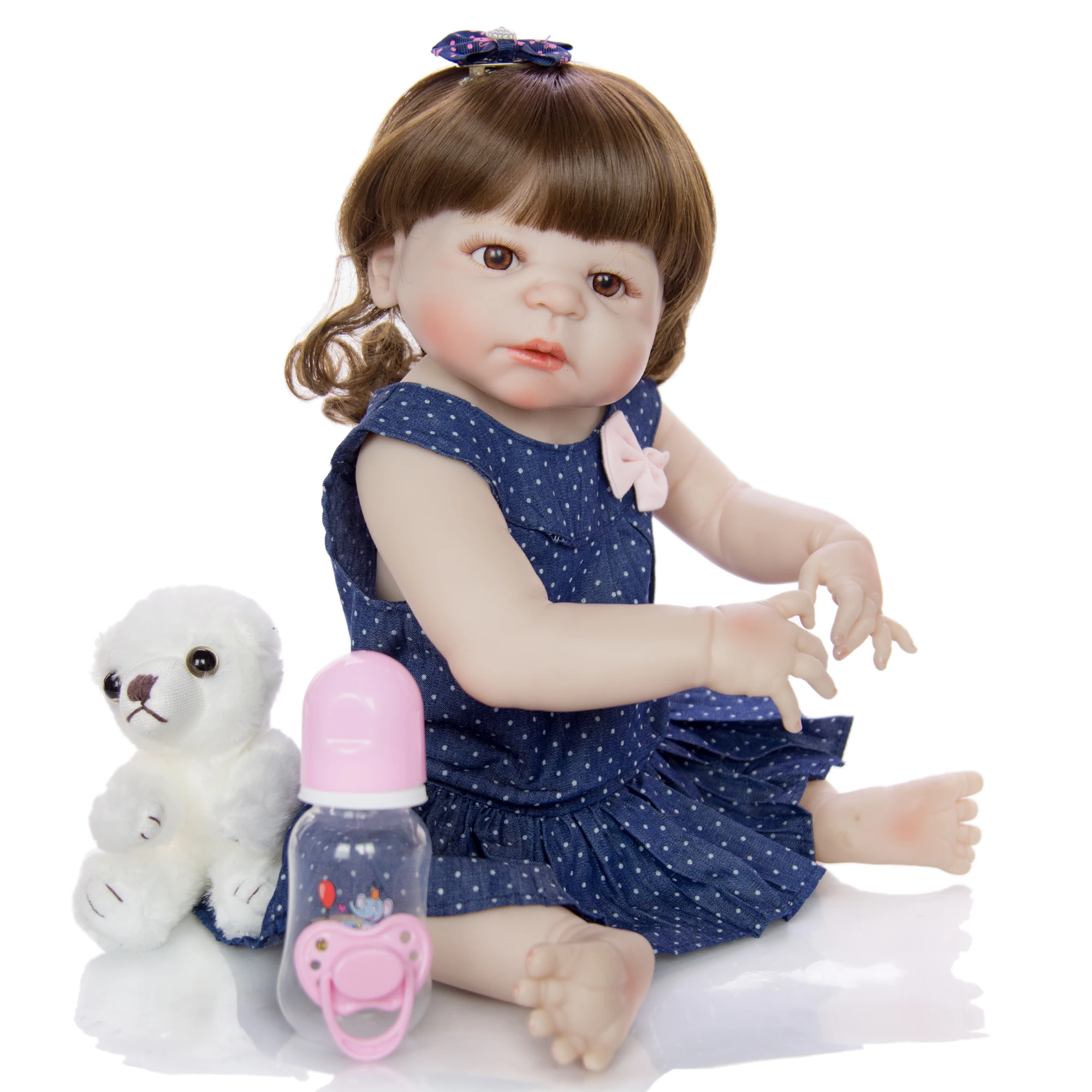 KEIUMI, дизайн, 23 дюйма, Reborn Baby Dolls Menina, полностью силиконовая форма, вьющиеся волосы, модная детская Кукла Reborn, Brinquedo, для детей, Playmate