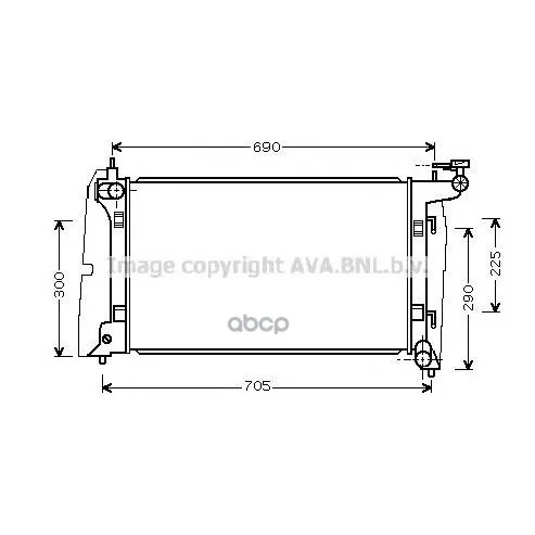 Engine Cooling radiator Ava. TO2323