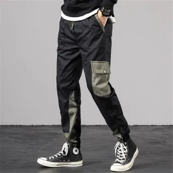 

2019 Mens Joggers Pants Summer Big Pockets Ankel Cargo Pants Male Spring Streetwear Overalls Sweatpants