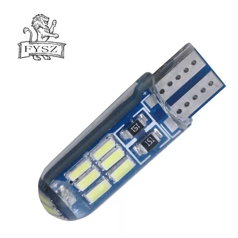 

2Pcs T10 LED W5W 6W 6000K Cars From Can bus Light-Emitting Diodes 5630 Independent Led Bulb The white blasting flash Auto Lamp