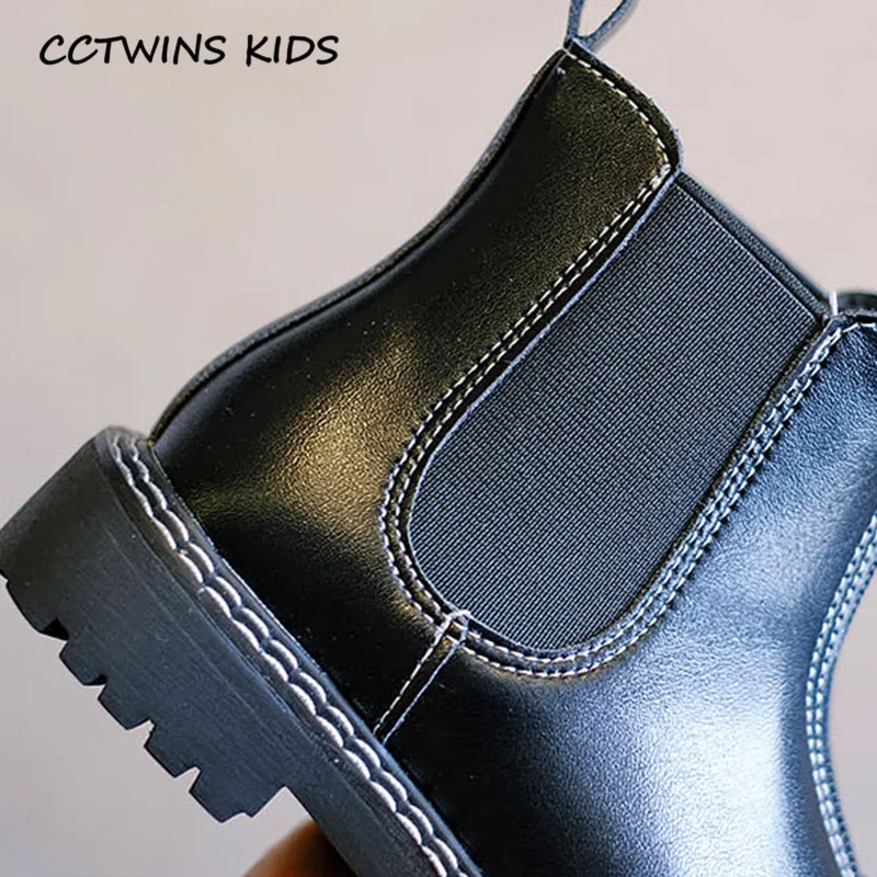 CCTWINS/детская обувь; коллекция года; сезон осень; Детские модные короткие ботинки; детская обувь из искусственной кожи; брендовые ботинки для девочек; Цвет Черный; для малышей; FB1780