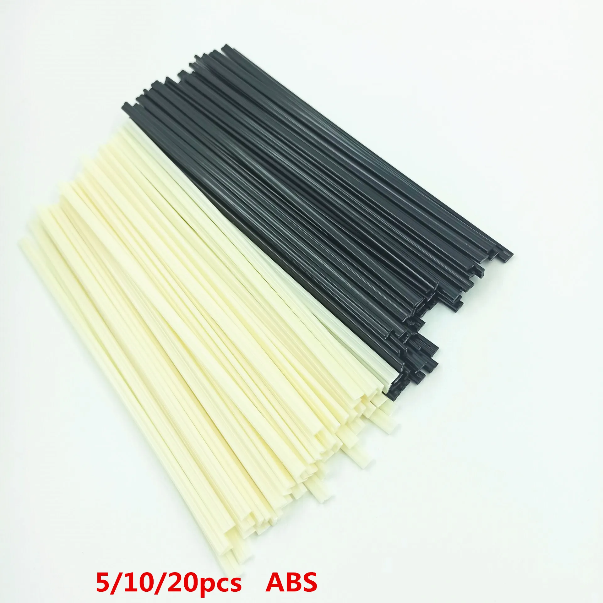 Welding Rods Plastic Welding Rods 5/10/20PCS Plastic welding rods ABS Black/Beige Welding Sticks 5x2mm Plastic Welder gun Bumper Repair Welding Supplies 20CM