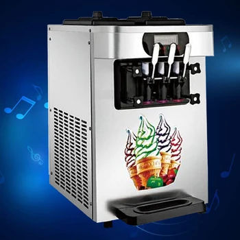 

2020 Best Sale 1700W Desktop Soft Ice Cream Vending Machine 3-Taste Ice Cream Machine, Free Shipping