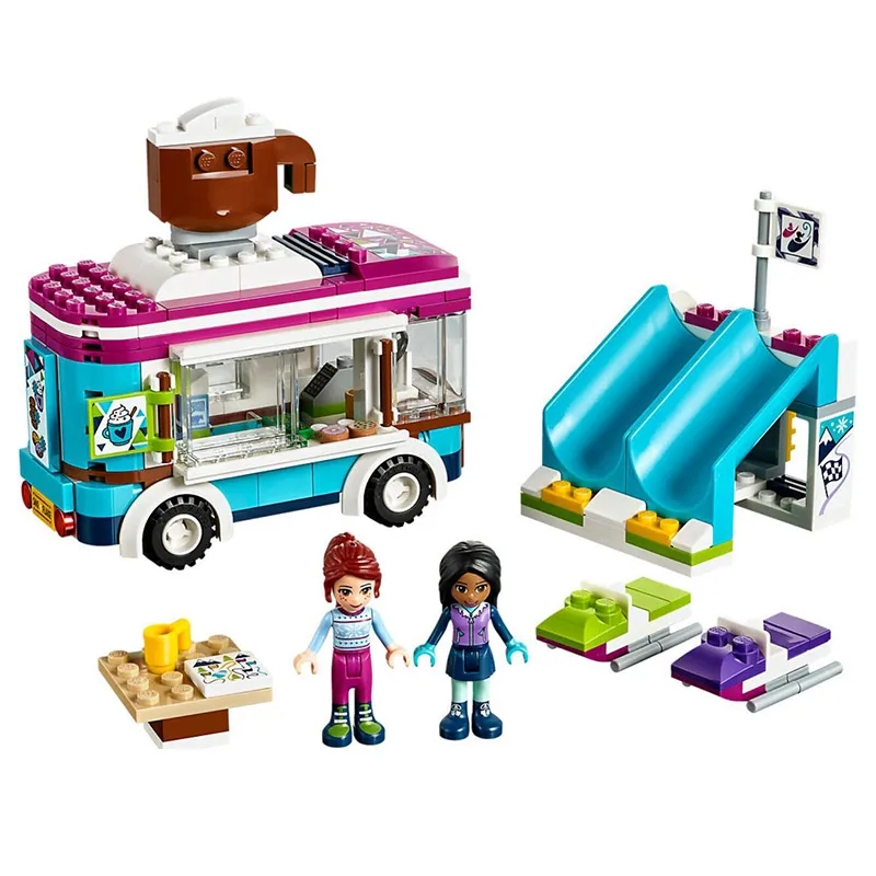 

Bela 10729 Friends Girls Series Ski Resort Hot Chocolate Car Building Blocks 254pcs Bricks Toys Compatible With Bela 41319